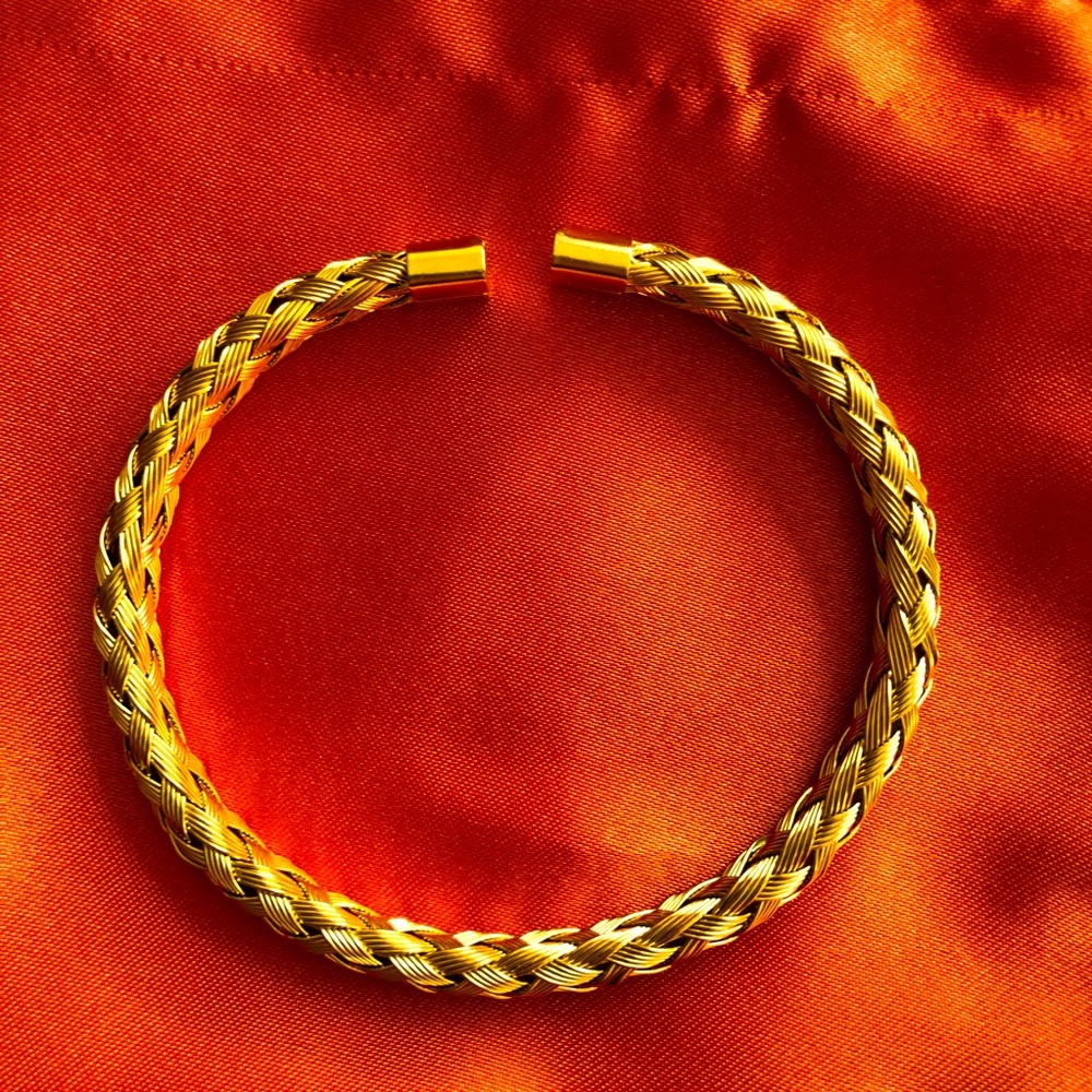 Christensen & Rafferty Gold Braided Cuff Bracelet